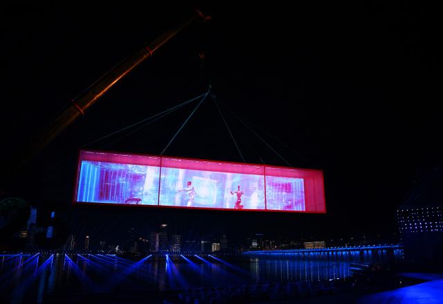 (251121) -- SHENZHEN, Nov. 21, 2025 (Xinhua) -- Photo taken on Nov. 21, 2025 shows the general view of the closing ceremony of China's 15th National Games in Shenzhen, south China's Guangdong Province, Nov. 21, 2025. (Xinhua/Lian Zhen)