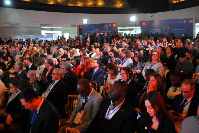 (251122) -- TUNIS, Nov. 22, 2025 (Xinhua) -- Guests attend the first Tunis Forum on the Development of Sino-African Medicine in Tunis, Tunisia, Nov. 21, 2025. The forum opened on Friday in the Tunisian capital, bringing together officials, medical experts, and business representatives from China and across Africa.
   Co-organized by the Tunisian Health Ministry and China's National Health Commission, the two-day forum aims to strengthen public health cooperation and deepen medical exchanges between China and African countries. (Photo by Adel Ezzine/Xinhua)
