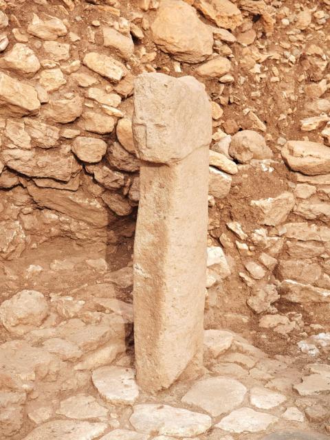 (251126) -- ANKARA, Nov. 26, 2025 (Xinhua) -- Photo taken on Nov. 26, 2025, shows new Neolithic-era findings at the Tas Tepeler project in Sanliurfa, Türkiye. Türkiye has unveiled new discoveries at Tas Tepeler, one of the country's largest archaeology projects shedding light on the Neolithic era, a cabinet minister said on Wednesday. (Mustafa Kaya/Handout via Xinhua)