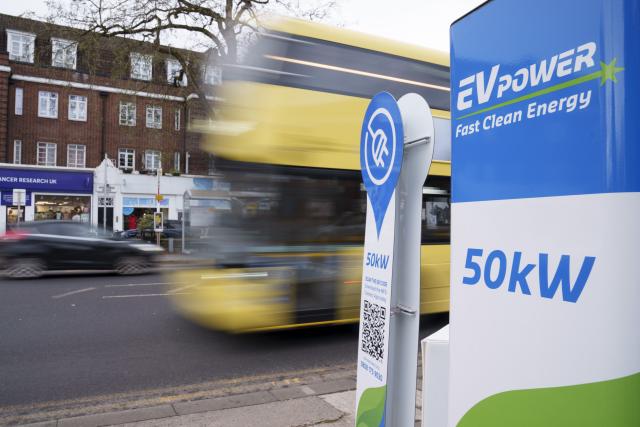 (251127) -- MANCHESTER, Nov. 27, 2025 (Xinhua) -- A charging station is seen in Manchester, Britain, Nov. 26, 2025. British Chancellor of the Exchequer Rachel Reeves unveiled the 2025 Budget on Wednesday, pledging that the government will neither return the country to austerity nor allow public spending and borrowing to spiral, while vowing to ease pressures on the cost of living.
  According to a statement published on the British government's website, Reeves set out a wide range of proposals on public spending and taxation aimed at reducing borrowing and debt, safeguarding essential public services, stimulating economic growth, improving tax fairness, and advancing welfare reforms. (Photo by Jon Super/Xinhua)