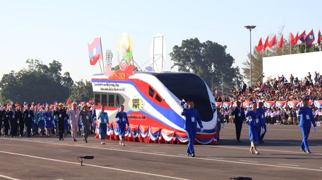 (251202) -- VIENTIANE, Dec. 2, 2025 (Xinhua) -- This photo taken on Dec. 2, 2025 shows a scene during the celebration for the 50th anniversary of the founding of the Lao People's Democratic Republic in Vientiane, Laos. Laos is alive with celebrations honoring five decades of steady national growth as the country marks the 50th anniversary of the founding of the Lao People's Democratic Republic on Tuesday.
  The 50th anniversary celebrations began Tuesday morning with a grand parade, broadcast live on television, as residents across the country joined the festivities. (Xinhua/Ma Huaizhao)