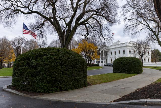 (251202) -- WASHINGTON, D.C., Dec. 2, 2025 (Xinhua) -- Photo taken on December 2, 2025 shows the White House, in Washington, D.C., the United States. U.S. President Donald Trump said at a White House cabinet meeting on Tuesday that his administration will start strikes on land targeting drug traffickers in the Caribbean "very soon." (Xinhua/Hu Yousong)