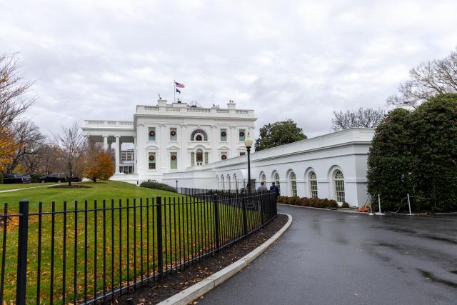 (251202) -- WASHINGTON, D.C., Dec. 2, 2025 (Xinhua) -- Photo taken on December 2, 2025 shows the White House, in Washington, D.C., the United States. U.S. President Donald Trump said at a White House cabinet meeting on Tuesday that his administration will start strikes on land targeting drug traffickers in the Caribbean "very soon." (Xinhua/Hu Yousong)