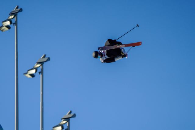 (251204) -- BEIJING, Dec. 4, 2025 (Xinhua) -- Frank Wahlstroem of Norway competes during the men's freeski qualification at the 2025-2026 FIS Snowboard & Freeski Big Air World Cup in Beijing, capital of China, on Dec. 4, 2024. (Xinhua/Xie Han)