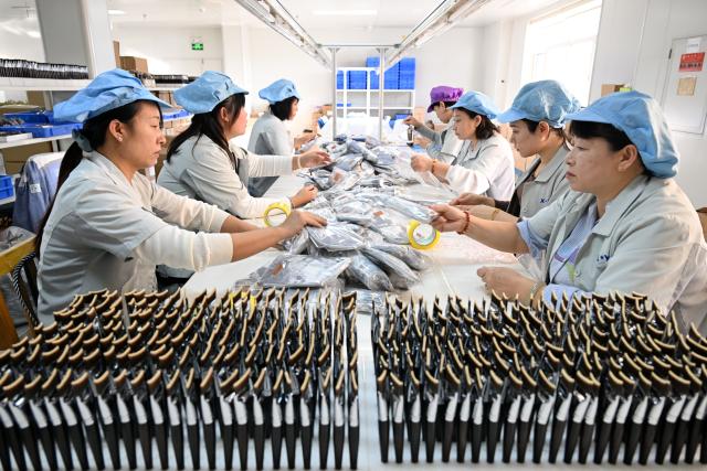 (251204) -- CANGZHOU, Dec. 4, 2025 (Xinhua) -- Staff members operate at a workshop of a makeup brush manufacturing enterprise in Qingxian County, Cangzhou, north China's Hebei Province, Dec. 4, 2025. The makeup brush industry in Qingxian County, which burgeoned in the 1990s with a bunch of contract manufacturers, has evolved into a cluster of independent brands.
   In recent years, Qingxian has been continuously upgrading this sector through efforts such as the establishment of an industrial alliance, development of new materials, and building presence in platforms for cross-border e-commerce. 
   Currently, the annual revenue of makeup brush enterprises in the county is approximately 3 billion yuan (about 425 million U.S. dollars). (Xinhua/Mu Yu)