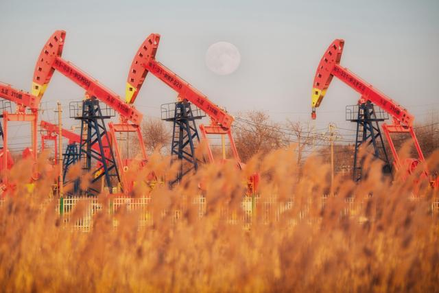 (251204) -- BEIJING, Dec. 4, 2025 (Xinhua) -- A full moon is pictured in Daqing City, northeast China's Heilongjiang Province, Dec. 4, 2025. This year's second-largest full moon to the eyes of lunar observers will appear on Friday morning, but the best viewing time falls on Thursday evening. (Photo by Liu Wei/Xinhua)