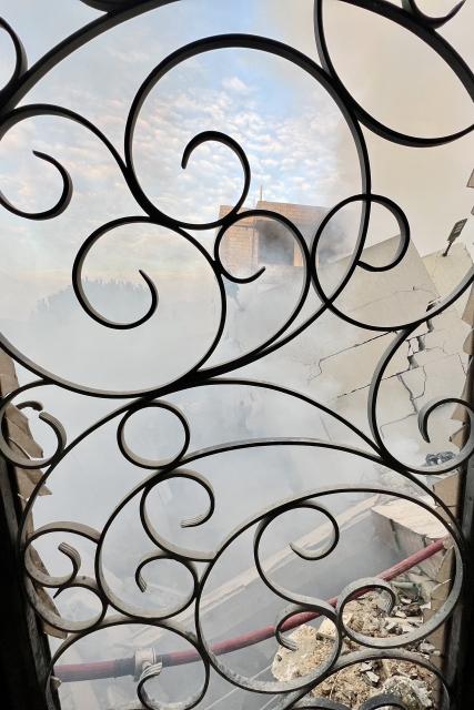 (251204) -- JBAA, Dec. 4, 2025 (Xinhua) -- Photo taken on Dec. 4, 2025 shows buildings destroyed by Israeli airstrikes in the town of Jbaa, south Lebanon. Israeli airstrikes targeted buildings in four towns in southern Lebanon on Thursday afternoon, Lebanon's official National News Agency reported. According to a Lebanese army intelligence source, four buildings were destroyed and around 20 nearby homes were damaged. (Photo by Ali Hashisho/Xinhua)