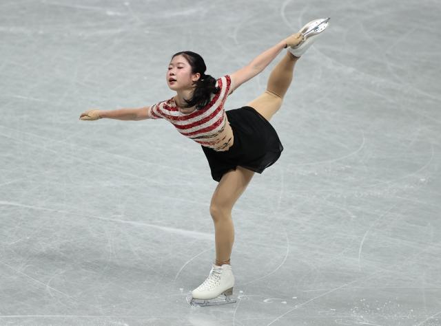 (251205) -- NAGOYA, Dec. 5, 2025 (Xinhua) -- Nakai Ami of Japan competes during the women's short program at ISU Grand Prix of Figure Skating Final 2025 in Nagoya, Japan, Dec. 5, 2025. (Xinhua/Yue Chenxing)