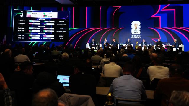 (251207) -- WASHINGTON, D.C., Dec. 7, 2025 (Xinhua) -- Photo taken on Dec. 6, 2025 shows the general view of the unveiling of the match schedule for the FIFA  World Cup 2026 in Washington, D.C., the United States, on Dec. 6, 2025. (Xinhua/Jia Haocheng)