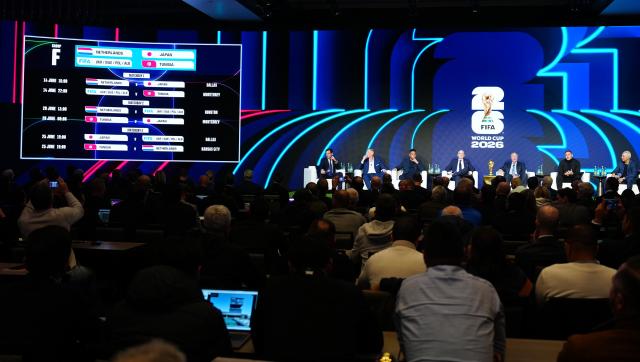 (251207) -- WASHINGTON, D.C., Dec. 7, 2025 (Xinhua) -- Photo taken on Dec. 6, 2025 shows the general view of the unveiling of the match schedule for the FIFA  World Cup 2026 in Washington, D.C., the United States, on Dec. 6, 2025. (Xinhua/Jia Haocheng)