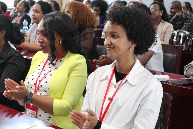 (251209) -- ADDIS ABABA, Dec. 9, 2025 (Xinhua) -- Trainees attend the launching event of the Global Female Entrepreneurship Empowerment Program Workshop in Addis Ababa, Ethiopia, on Dec. 8, 2025. TO GO WITH "China-supported workshop launched in Ethiopia to empower female entrepreneurs" (Xinhua/Liu Fangqiang)