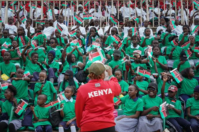 (251212) -- NAIROBI, Dec. 12, 2025 (Xinhua) -- People attend a celebration for the 62nd anniversary of Kenya's independence in Nairobi, Kenya, Dec. 12, 2025. A celebration marking the 62nd anniversary of Kenya's independence was held at Nyayo Stadium in Nairobi on Friday.
   Kenya's Jamhuri Day or Independence Day, observed on Dec. 12 each year, is one of the most important national holidays in Kenya. Kenya gained independence from Britain on Dec. 12, 1963. (Xinhua/Han Xu)