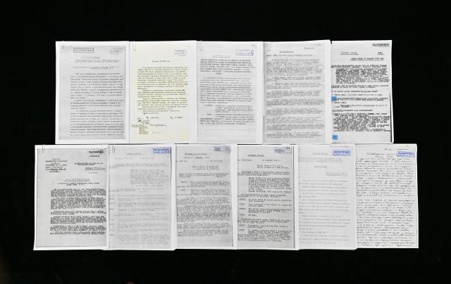 (251213) -- BEIJING, Dec. 13, 2025 (Xinhua) -- This undated photo shows some Russian-provided archive copies related to the infamous Unit 731, a Japanese germ-warfare unit that operated during World War II. China has received a batch of Russian-provided evidence related to the infamous Unit 731, China's Central Archives said on Saturday.
   The archive copies from Russia include trial records of Unit 731 members, investigation reports on the unit's crimes, and internal official correspondence of Soviet authorities, covering the period running from May 11, 1939 to Dec. 25, 1950. (Xinhua/Li Xin)