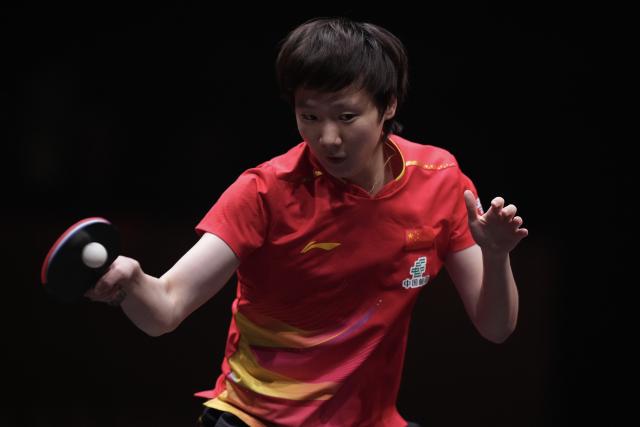 (251214) -- HONG KONG, Dec. 14, 2025 (Xinhua) -- Wang Manyu competes during the women's singles final between Wang Manyu of China and Kuai Man of China at the WTT Finals Hong Kong 2025 in Hong Kong, south China, Dec. 14, 2025. (Xinhua/Lui Siu Wai)