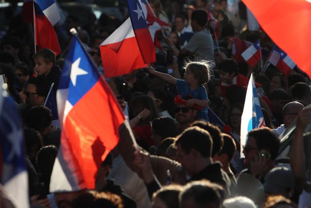 (251215) -- SANTIAGO, Dec. 15, 2025 (Xinhua) -- Supporters of Jose Antonio Kast, candidate of Chilean far-right Republican Party, celebrate his winning in the presidential election, in Santiago, Chile, Dec. 14, 2025.
  Jose Antonio Kast won the Chilean presidential runoff election, becoming the country's new president, said the electoral authorities on Sunday. (Xinhua)
