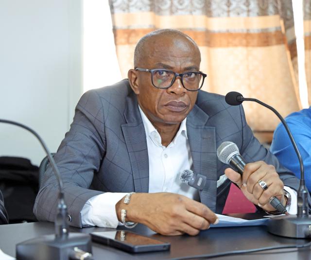 (251216) -- ANTANANARIVO, Dec. 16, 2025 (Xinhua) -- Comorian Minister of Health and Social Protection Ahamadi Sidi Nahouda speaks at a ceremony marking the arrival of the 17th Chinese medical team in the Comoros and the departure of the previous team in Moroni, capital of the Comoros, Dec. 15, 2025. TO GO WITH "17th Chinese medical team arrives in Comoros to boost health cooperation" (17th Chinese medical team in the Comoros/Handout via Xinhua)