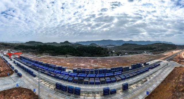 (251218) -- GUANGYUAN, Dec. 18, 2025 (Xinhua) -- A panoramic aerial drone photo taken on Dec. 13, 2025 shows a view of Guangyuan International Railway Port in Guangyuan, southwest China's Sichuan Province. The home furnishing industry of Guangyuan stands out for its high quality, and its roll flooring products sell well across China and overseas.  
  In Tashkent, the capital of Uzbekistan, a building supplies store that sells flooring products from Guangyuan is doing brisk business. Jamshid Tashpulatov, the owner of the store, hopes to cooperate with more Chinese companies as the business keeps growing.
  Historically a key stop connecting China with other countries, Guangyuan is now emerging as a new landmark for western China's opening up. (Xinhua/Yang Wenbin)