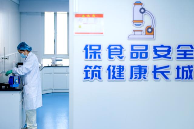 (251219) -- LAOLING, Dec. 19, 2025 (Xinhua) -- A staff member conducts tests on condiment samples at a shared laboratory for condiment producers in Yang'an County of Laoling City, east China's Shandong Province, Dec. 18, 2025. The tiny town of Yang'an in Laoling, a county-level city, has built a seasoning empire that reaches over 70 countries and regions, and has captured 40 percent of China's composite spice market. 
   Currently there are no less than 327 condiment production and processing enterprises operating in Yang'an, generating more than 30 billion yuan (about 4.26 billion U.S. dollars) in annual sales. (Photo by Li Xinjun/Xinhua)
