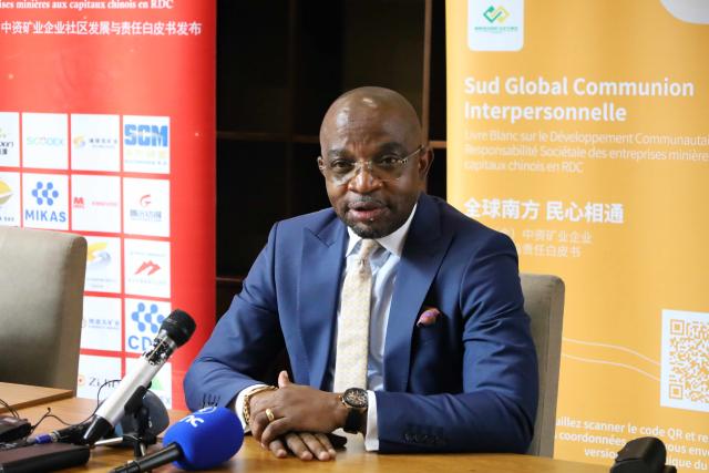 (251223) -- KINSHASA, Dec. 23, 2025 (Xinhua) -- The Democratic Republic of the Congo (DRC) Minister of State and Minister of Vocational Training Marc Ekila Likombio speaks during an interview in Kinshasa, DRC, on Dec. 22, 2025. TO GO WITH "Interview: China is a reference for DR Congo in vocational training, says state minister" (Xinhua/Shi Yu)