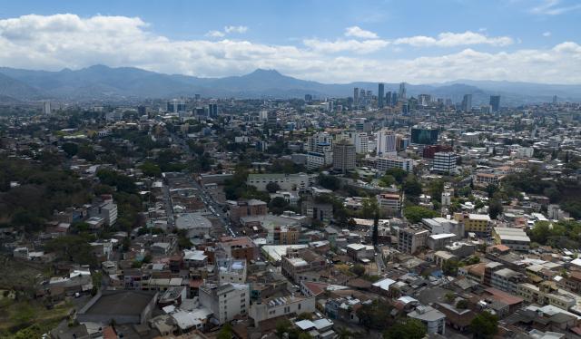 (251225) -- TEGUCIGALPA, Dec. 25, 2025 (Xinhua) -- An aerial drone file photo taken on March 21, 2024 shows a city view of Tegucigalpa, capital of Honduras. Honduras' National Electoral Council (CNE) said Wednesday that National Party candidate Nasry Asfura was elected the country's constitutional president in the general elections held on Nov. 30. (Xinhua/Li Mengxin)