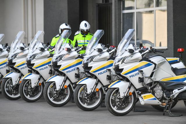 (251225) -- ADDIS ABABA, Dec. 25, 2025 (Xinhua) -- This photo taken on Dec. 23, 2025 shows motorcycles donated by China to the Ethiopian Federal Police Commission in Addis Ababa, the capital of Ethiopia. TO GO WITH "China donates motorcycles to Ethiopian police" (Photo by Michael Tewelde/Xinhua)