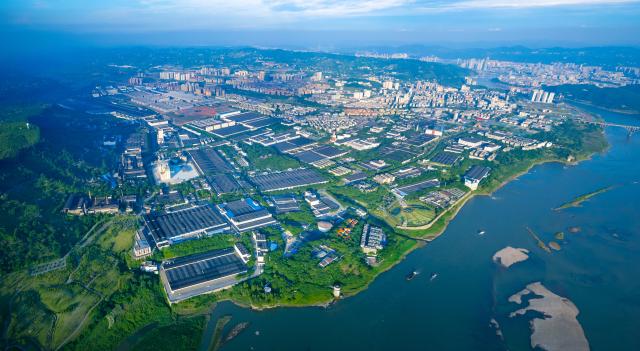(251229) -- CHENGDU, Dec. 29, 2025 (Xinhua) -- This undated file aerial photo shows the ecological wetland at the industrial park of Wuliangye Group Co., Ltd in Yibin city, southwest China's Sichuan Province. TO GO WITH "Across China: Chinese baijiu makers brew greener future with eco-conscious shift " (Xinhua)