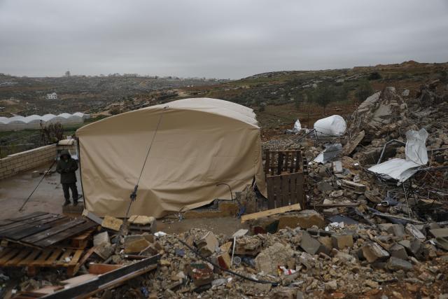 (251229) -- HEBRON, Dec. 29, 2025 (Xinhua) -- Photo taken on Dec. 29, 2025 shows a tent of a Palestinian family in the Khallat al-Fara area, west of Yatta, south of the West Bank city of Hebron. (Photo by Mamoun Wazwaz/Xinhua)