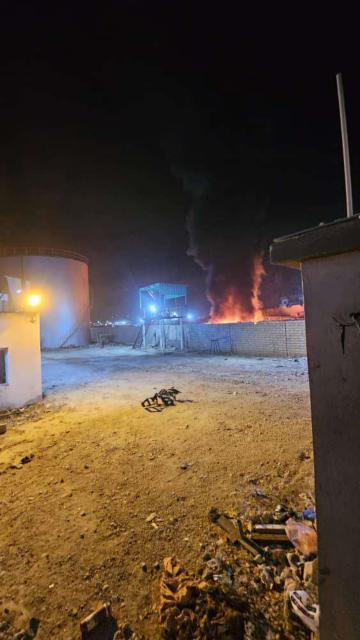 (251230) -- HADRAMOUT, Dec. 30, 2025 (Xinhua) -- This video snapshot captured on Dec. 30, 2025 shows the fire caused by airstrikes in Mukalla Port, Hadramout, Yemen. Saudi warplanes carried out airstrikes on Tuesday morning targeting the port of Mukalla in Yemen's southeastern oil-rich province of Hadramout, a local security official told Xinhua. (Xinhua)