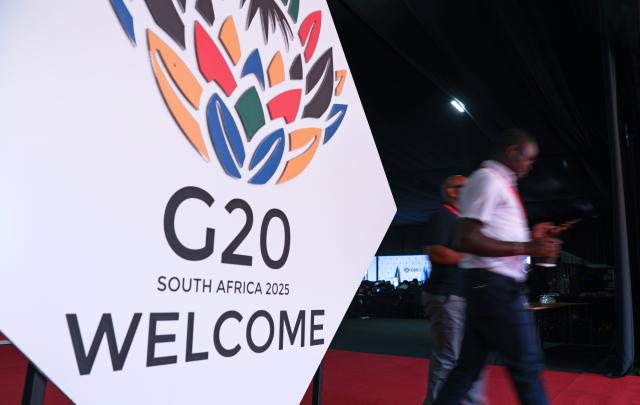 (251230) -- BEIJING, Dec. 30, 2025 (Xinhua) -- People walk past a logo of the 20th Group of Twenty (G20) Summit in Johannesburg, South Africa, Nov. 22, 2025. 9. G20 Summit held in Africa for first time
   The Group of 20 (G20) Summit opened in Johannesburg on Nov. 22, marking the first summit of the kind on the African continent. Despite the boycott and resistance from the United States to the issuance of an outcome document, participating parties adopted a joint declaration on the first day of the summit, stressing the need to address global challenges through multilateral cooperation.
   Over the past year, China, Brazil and Qatar also hosted the Shanghai Cooperation Organization summit, the UN Climate Change Conference and the World Summit for Social Development, respectively, ushering in a moment of "Global South Time" in global governance. The collective rise of the Global South has become an important force in safeguarding world peace, promoting common development and improving global governance. (Xinhua/Chen Wei)