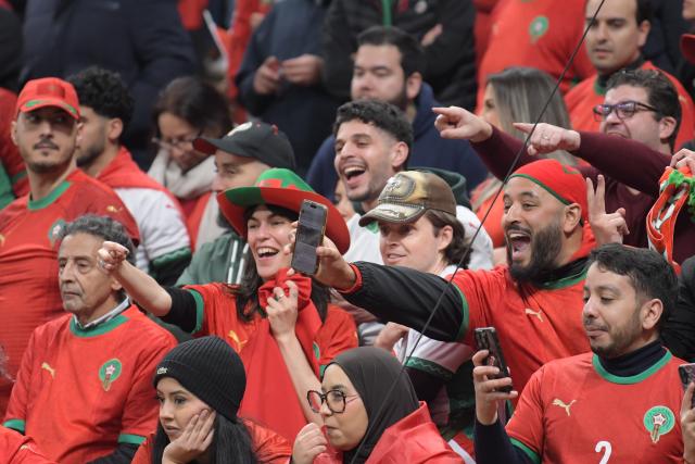 (251230) -- RABAT, Dec. 30, 2025 (Xinhua) -- Fans cheer in the stands during the CAF Africa Cup of Nations 2025 group stage match between Morocco and Zambia in Rabat, Morocco, Dec. 29, 2025. (Photo by Aissa/Xinhua)