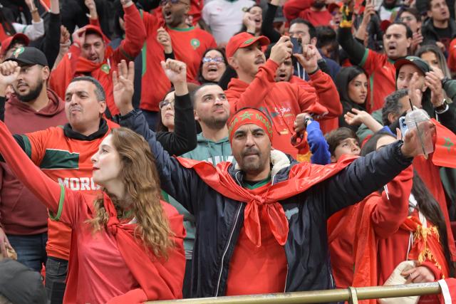 (251230) -- RABAT, Dec. 30, 2025 (Xinhua) -- Fans cheer in the stands during the CAF Africa Cup of Nations 2025 group stage match between Morocco and Zambia in Rabat, Morocco, Dec. 29, 2025. (Photo by Aissa/Xinhua)