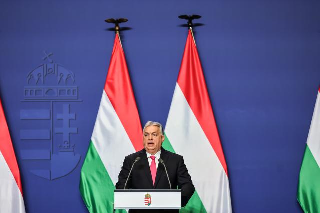 (260105) -- BUDAPEST, Jan. 5, 2026 (Xinhua) -- Hungarian Prime Minister Viktor Orban speaks at his annual international press conference in Budapest, Hungary, Jan. 5, 2026. (Photo by David Balogh/Xinhua)