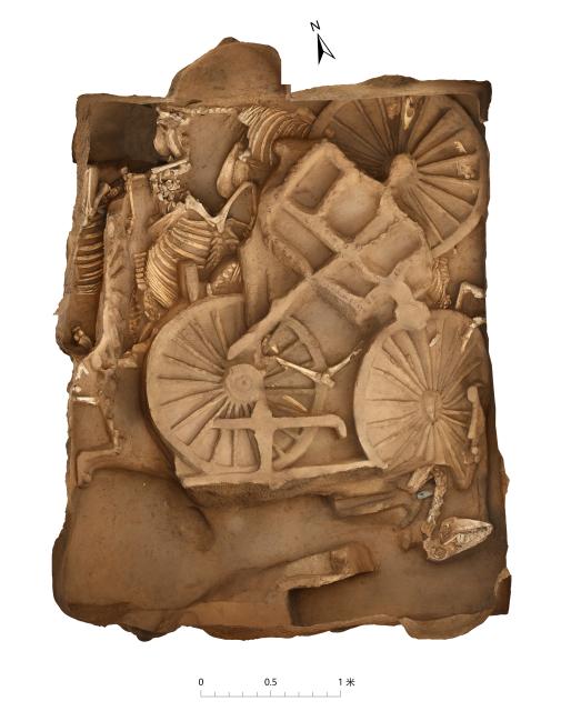 (260107) -- FUPING, Jan. 7, 2026 (Xinhua) -- This image shows a pit with remains of chariots and horses at a tomb of the Changchun Ruins in Fuping County, Weinan City of northwest China's Shaanxi Province. A cluster of 31 tombs dating back nearly 3,000 years was discovered in northwest China's Shaanxi Province, providing evidence for the study of political and social development of that period, said archaeologists on Tuesday.
   TO GO WITH "Ancient tomb cluster discovered in northwest China" (Shaanxi Academy of Archaeology/Handout via Xinhua)