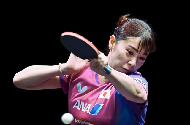 (260108) -- DOHA, Jan. 8, 2026 (Xinhua) -- Nagasaki Miyu of Japan hits a return during the women's singles Round of 32 match against Ito Mima of Japan at the WTT Champions Doha 2026 in Doha, Qatar, on Jan. 7, 2026. (Photo by Nikku/Xinhua)