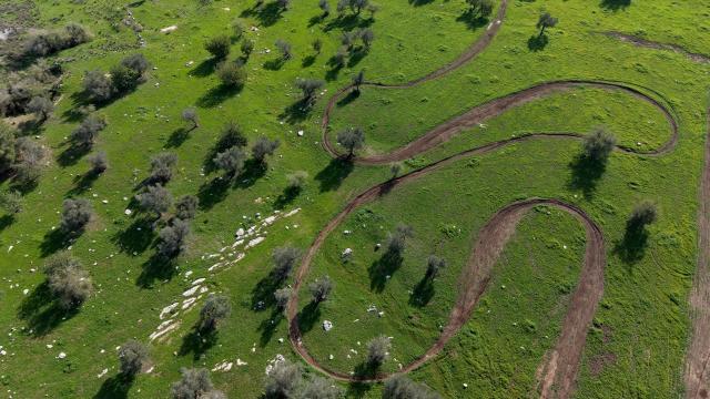 (260109) -- JERUSALEM, Jan. 9, 2026 (Xinhua) -- This aerial drone photo taken on Jan. 8, 2026 shows a view of Ben Shemen Forest in central Israel. Due to early-arrived and substantial winter rainfall this year, the forest has burst into vibrant life. (Photo by Gil Cohen Magen/Xinhua)