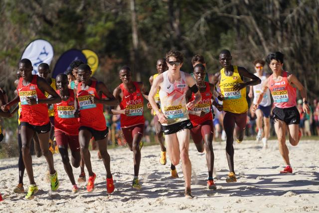 (260111) -- TALLAHASSEE, Jan. 11, 2026 (Xinhua) -- Athletes compete during the U20 Men's Race at the World Athletics Cross Country Championships 2026 in Tallahassee, Florida, the United States, on Jan. 10, 2026. (Xinhua/Zhang Fengguo)