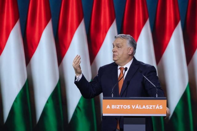 (260111) -- BUDAPEST, Jan. 11, 2026 (Xinhua) -- Hungarian Prime Minister Viktor Orban speaks at the Fidesz party's 31st congress in Budapest, Hungary, Jan. 10, 2026. Orban said on Saturday that he is ready to lead the ruling party alliance in the upcoming parliamentary election. (Photo by Attila Volgyi/Xinhua)