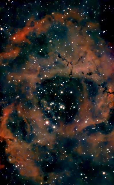 (260114) -- BEIJING, Jan. 14, 2026 (Xinhua) -- The Rosette Nebula is photographed through an intelligent astronomical telescope in Beijing, capital of China, Jan. 13, 2026. (Xinhua/Xing Guangli)