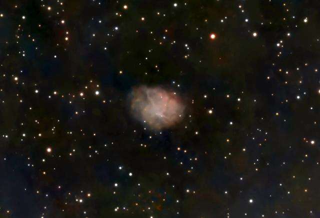 (260114) -- BEIJING, Jan. 14, 2026 (Xinhua) -- The Crab Nebula is photographed through an intelligent astronomical telescope in Beijing, capital of China, Jan. 14, 2026. (Xinhua/Xing Guangli)