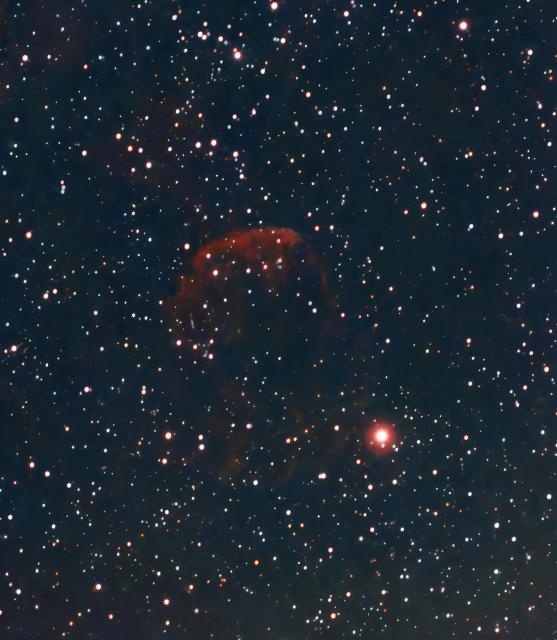 (260114) -- BEIJING, Jan. 14, 2026 (Xinhua) -- The Jellyfish Nebula is photographed through an intelligent astronomical telescope in Beijing, capital of China, Jan. 13, 2026. (Xinhua/Xing Guangli)