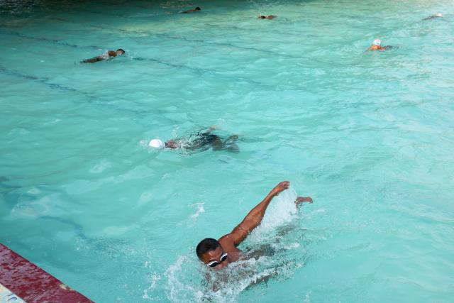 (260114) -- YANGON, Jan. 14, 2026 (Xinhua) -- Myanmar's athletes attend a training session for the upcoming 13th ASEAN Para Games in Yangon, Myanmar, Jan. 13, 2026. TO GO WITH: "Roundup: Myanmar's para-athletes set sights on 13th ASEAN Para Games" (Xinhua/Myo Kyaw Soe)