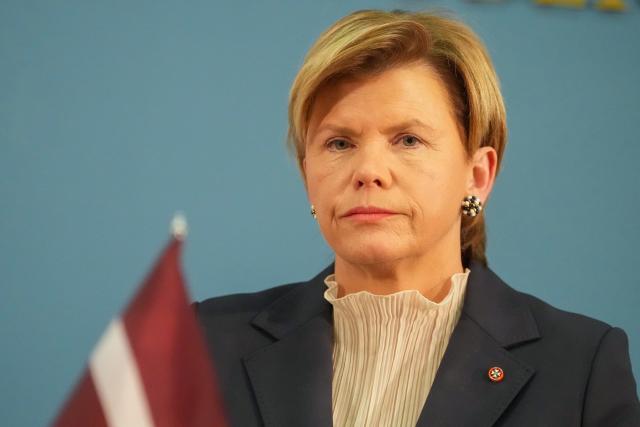 (260116) -- RIGA, Jan. 16, 2026 (Xinhua) -- Latvian Foreign Minister Baiba Braze is pictured during a joint press conference with visiting French Foreign Minister Jean-Noel Barrot (not in the picture) in Riga, Latvia, Jan. 15, 2026. Europeans are fully capable of defending their territory against any threat, French Foreign Minister Jean-Noel Barrot said here on Thursday, stressing that Greenland is a European territory whose security is inseparable from that of Europe.
   Barrot arrived in Riga on Thursday for talks with his Latvian counterpart Baiba Braze, focusing on European security amid Washington's plans on Greenland.
    At a news conference following the meeting, Barrot underlined that Greenland is a European territory, and security in the Arctic cannot be separated from European security. (Photo by Edijs Palens/Xinhua)