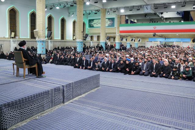 (260117) -- TEHERAN, Jan. 17, 2026 (Xinhua) -- People listen to Iranian Supreme Leader Ali Khamenei's speech in Teheran, capital of Iran, on Jan. 17, 2026. Iranian Supreme Leader Ali Khamenei said on Saturday that Iran had defeated the United States and Israel "once again" and had "extinguished the sedition" he alleged was incited by Washington and Tel Aviv.
   He described U.S. President Donald Trump as a "criminal" for his administration's support of the demonstrations, accusing Washington of causing economic and social harm to the Iranian people.
   TO GO WITH "2nd LD Writethru: Iran's supreme leader says country has 'extinguished sedition'" (The Office of the Supreme Leader in Iran/Handout via Xinhua)