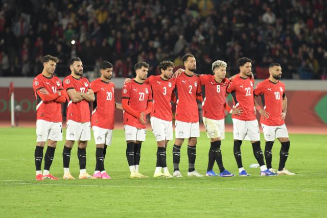 (260118) -- RABAT, Jan. 18, 2026 (Xinhua) -- Egypt's players react as they watch the penalty shoot out during the Africa Cup of Nations third place football match between Egypt and Nigeria in Casablanca, Morocco, Jan. 17, 2026. (Photo by Aissa/Xinhua)