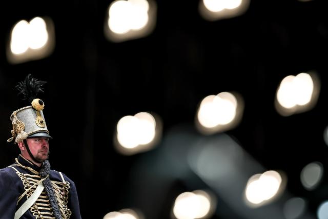 (260118) -- BUDAPEST, Jan. 18, 2026 (Xinhua) -- An artist performs during a gala marking the Day of the Hungarian Culture in Budapest, Hungary, Jan. 17, 2026. Chinese linguist and literary translator Guo Xiaojing was awarded the "Knight of Universal Culture" title here on Saturday for her outstanding contributions to cultural exchange and mutual understanding between China and Hungary.
   The award was presented during a gala marking the Day of the Hungarian Culture at the Stefania Palace Cultural Center. (Photo by David Balogh/Xinhua)