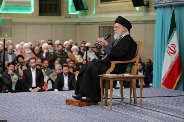 (260118) -- BEIJING, Jan. 18, 2026 (Xinhua) -- Iranian Supreme Leader Ali Khamenei speaks during an address marking a religious holiday in Tehran, capital of Iran, on Jan. 17, 2026. Iranian Supreme Leader Ali Khamenei said on Saturday that Iran had defeated the United States and Israel "once again" and had "extinguished the sedition" he alleged was incited by Washington and Tel Aviv.
   He described U.S. President Donald Trump as a "criminal" for his administration's support of the demonstrations, accusing Washington of causing economic and social harm to the Iranian people. (The Office of the Supreme Leader in Iran/Handout via Xinhua)