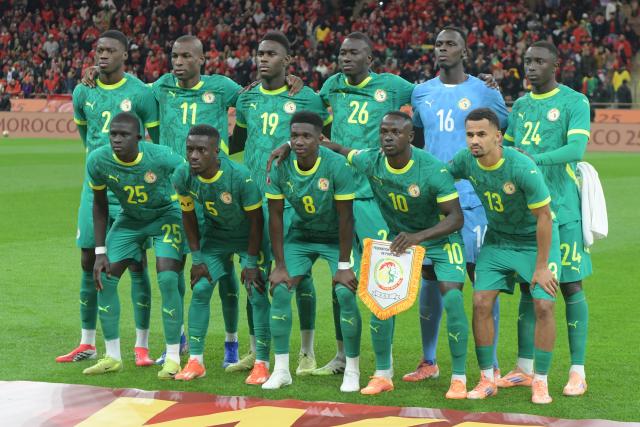 (260119) -- RABAT, Jan. 19, 2026 (Xinhua) -- Senegal's starting eleven pose for a photo ahead of the Africa Cup of Nations final between Senegal and Morocco in Rabat, Morocco, Jan. 18, 2026. (Photo by Aissa/Xinhua)