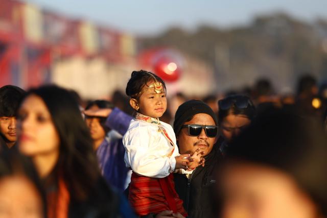 (260119) -- KATHMANDU, Jan. 19, 2026 (Xinhua) -- A girl in traditional attire from the Tamang community is seen during a celebration of the Sonam Lhosar festival in Kathmandu, Nepal, Jan. 19, 2026. Sonam Lhosar is observed as the lunar new year by the Tamang community, an ethnic indigenous group living in Nepal. (Photo by Sulav Shrestha/Xinhua)