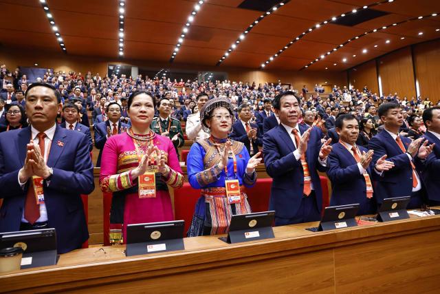 (260120) -- HANOI, Jan. 20, 2026 (Xinhua) -- The Communist Party of Vietnam (CPV) opens its 14th National Congress at the National Convention Center in the capital city of Hanoi, Vietnam, on Jan. 20, 2026. (VNA via Xinhua)