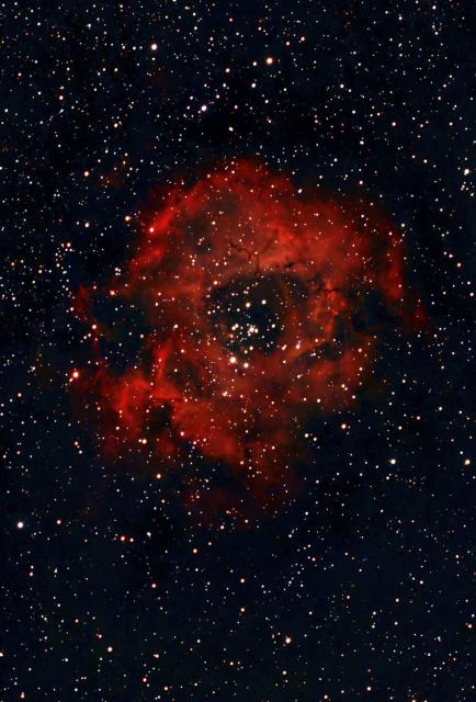 (260121) -- BEIJING, Jan. 21, 2026 (Xinhua) -- This photo taken on Jan. 20, 2026 shows the Rosette Nebula seen from Beijing, capital of China. (Xinhua/Xing Guangli)